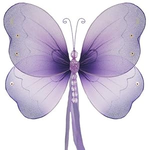 wedding reception decoration ideas, hanging nylon butterfly 