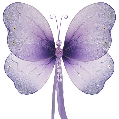 Hanging Nylon Butterfly Decorations - nursery bedroom wedding party shower room decor - 11