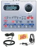Boss DR-3 Dr. Rhythm Drum Machine Bundle with Headphones, 10-Foot Instrument Cable, 10-Foot MIDI Cable, and Polishing Cloth