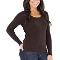 Merona&reg; Women's Scoop Neck Ribbed Sweater - Dark Heather Brown
