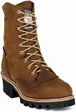 Men's Georgia Boot Safety Toe 200 gram Thinsulate Insulation 8 Waterproof GORE-TEX Logger Boots Tan