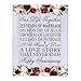 LifeSong Milestones 25 Year Wedding Anniversary Plaque Digitally Printed with Floral Border Our Life Together for Him for Her Happy Anniversary Plaque 12â€x15 (White Distressed)