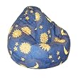 Print and Plush Skyscape Kid's Large Bean Bag Chair By Elite Furniture