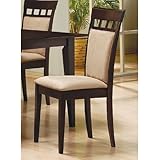 Set of 2 Contemporary Style Cappuccino Finish Dining Chairs
