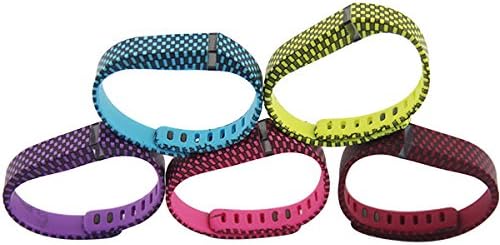 Multi Colors Plaid Replacement Wrist Band for Fitbit Flex With Clasps large pink