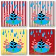 Digital Set by Miguel Paredes 8"x8" Art Print Poster Latin