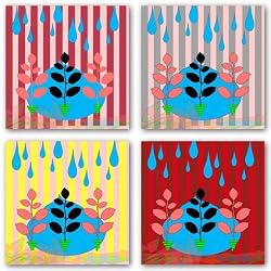 Digital Set by Miguel Paredes 8"x8" Art Print Poster Latin