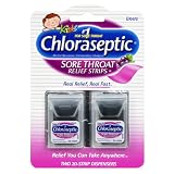 Chloraseptic Kids Sore Throat Relief Strips, Grape, 2 - 20 strip dispensers (Pack of 6)