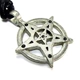 Ancient Power of the Pentagram Pewter Pendant with Adjustable Cord Necklace