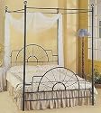 King Size Black Wrought Iron Canopy