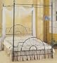Black Sunburst Queen Canopy Bed
