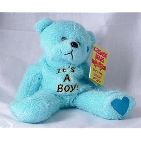 8 Inch Message Bear It's A Boy Pastel Blue