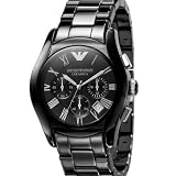 Emporio Armani AR1400 Gents Black Ceramic Round Black Dial Chronograph Watch