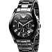 Emporio Armani AR1400 Gents Black Ceramic Round Black Dial Chronograph Watch