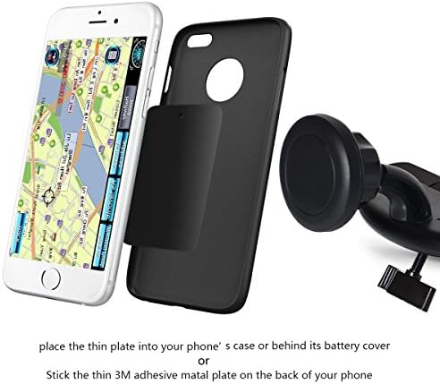 Kootek® Universal CD Slot Phone Holder Magnetic Car Mount with Ultra Thin Metal Mounting Plate Quick-snap Technology for Apple iPhone 6 6 Plus 5S 5C 5 4S 4, Samsung Galaxy S6 S5 S4 S3 S2, HTC One M7 M8 M9, Nokia Lumia 1020, Mini Tablets and Navigation Devices