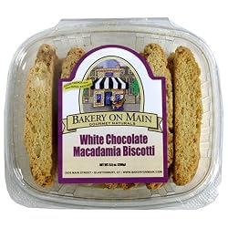 Bakery on Main Traditional Biscotti, White Chocolate Macadamia, 9.5-Ounces (Pack of 6)