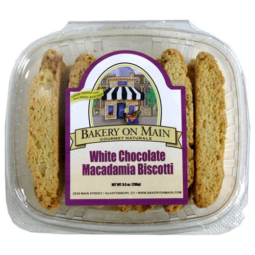 Bakery on Main Traditional Biscotti, White Chocolate Macadamia, 9.5-Ounces (Pack of 6) by Bakery on Main
