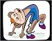 Decorated Mouse Pad with monkey, stretching, sport, animal, gymnastics