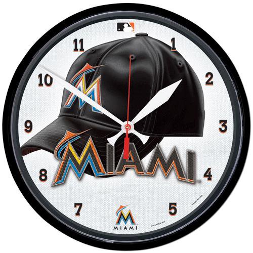 Miami Marlins MLB Round Wall Clock