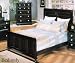 California King Size Bed Contemporary Style Black Finish