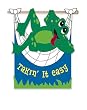 Lazy Frog Regular Size Applique Flag