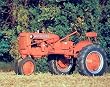 Orange Tractor (In Field) Art Poster Print - 16x20
