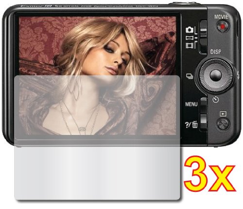 3x Sony CyberShot DSC-WX9 Digital Camera Premium Clear LCD Screen Protector Cover Guard Shield Film Kit, No cutting is required! Perfect fit with satisfaction guaranteed!