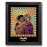 African American Black The Gift Family Wall Picture Black Framed Art Print