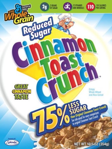 Cinnamon Toast Crunch Reduced Sugar Cereal, 12.5-Ounce Box (Pack of 6) by General Mills