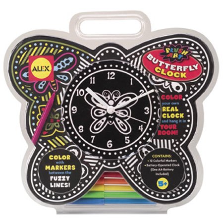 Childrens Toyshop  Toys : Plush Art Butterfly Clock