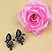 Bestpriceam Fashion Women Lady Rhinestone Crystal Drop Alloy Ear Studs Earrings (Black)