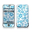 Turquoise Hibiscus Design Protective Skin Decal Sticker for Apple iPhone (2G)1st Generation