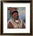 White Cloud, Chief of the Iowas Framed Art Poster Print by George Catlin, 19x22