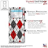 Argyle Black and Red TuneTattooz Skin Kit for 2nd Gen iPod Nano