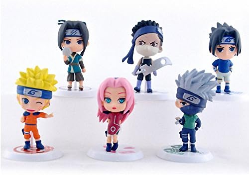 6 PCS/ Set Manga Naruto Akatsuki Uzumaki Naruto Uchiha Sasuke Kakashi Haruno Sakura 2.5"Action figure Toys Lot
