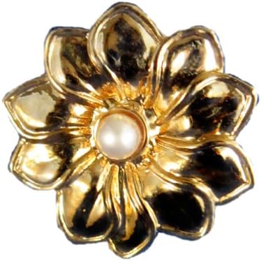 Flower with Glass Pearl Pin/ Eyeglass Holder