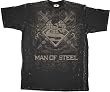 Superman Luminary Sand Washed Black T-shirt Tee