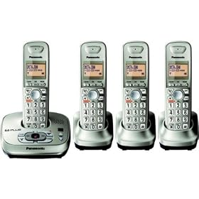 Panasonic KX-TG4024N DECT 6.0 PLUS Expandable Digital Cordless Answering System with 4 Handsets