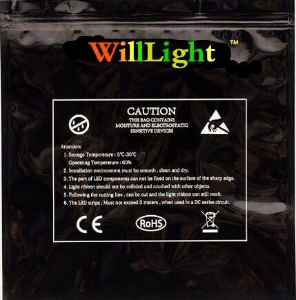 2 Days Delivery Willlight 16.4ft 5050 300leds Waterproof Ip67 Rgbw LED Strip Lights Kit , RGB LED Flexible Lighting + 40key Ir Remote Controller + 12v 5a Power Supply (5050RGB-5M-300Led)