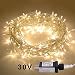 JMEXSUSS 200 LED String Lights Indoor Outdoor Clear Wire, Connectable Warm White Christmas String Lights for Bedroom, 66 Ft Twinkle Fairy Light Plug in for Wedding Home Tree Yard Patio Spring Decor