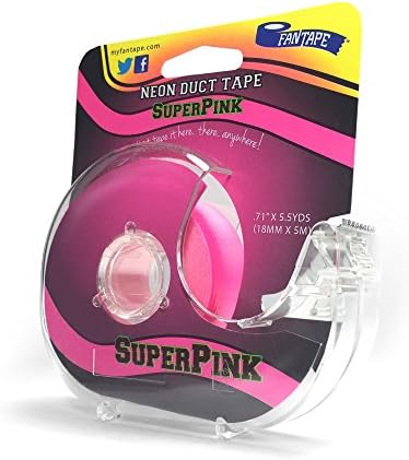 FanTape Super Pink Mini Neon Duct Tape - 5 Pack, 71" x 5 yd (FTN5PNK)