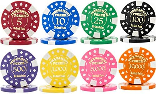 25 Gold Foil Stamped Tournament 12.5gm Poker Chips - Choose Chips!