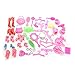 Buytra 50 Pcs Doll Accessories Shoes Bag Mirror Hanger Comb Bracelet For Barbie Dolls