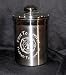 Kitchen & Housewares : Fireman Firefighter Maltese Cross Etched One Quart Stainless Steel Cookie Jar Cannister