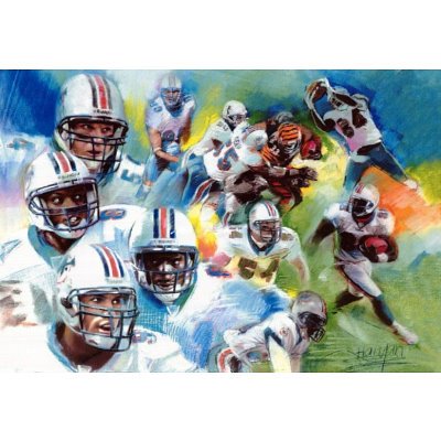 Miami Dolphins (Group) Sports Poster Print - 13x19