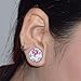 Longbeauty Stainless Steel Peony Flower Ear Plug Stretcher Pair