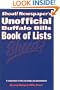 The Unofficial Buffalo Bills Book of Lists