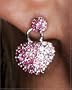 Sterling Silver and Crystal Heart Earrings by Paris Hilton