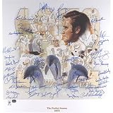 Mounted Memories 1972 Undefeated Miami Dolphins Autographed 35th Annviersary Lithograph