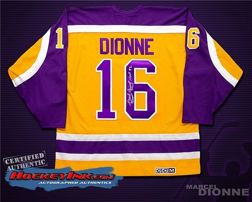 Marcel Dionne Los Angeles Kings Autographed/Hand Signed Yellow Jersey